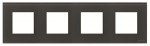 Рамка ABB Zenit 4 місця скло графіт N2274СF