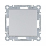 Вимикач HAGER LUMINA одноклавішний хрестової 10А/250В срібний