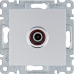 Розетка САТ HAGER LUMINA срібна