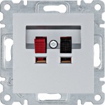 Розетка акустична HAGER LUMINA срібна