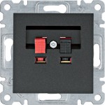 Розетка акустична HAGER LUMINA чорна