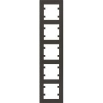 Рамка HAGER LUMINA-Intens вертикальна п'ятимісна чорна