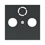 Лицьова панель ТВ HAGER LUMINA IP20 чорна