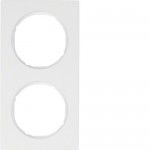 Рамка подвійна HAGER-BERKER полярна білизна R.3