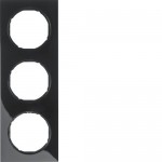 Рамка потрійна HAGER-BERKER чорна R.3