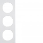 Рамка потрійна HAGER-BERKER полярна білизна R.3