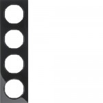 Рамка четверна HAGER-BERKER чорна R.3