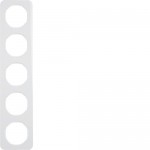 Рамка пятиместная HAGER-BERKER полярная белизна R.1