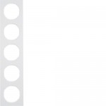 Рамка пятиместная HAGER-BERKER полярная белизна R.3