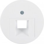 Накладка для 1-місцевої розетки UAE HAGER-BERKER полярна білизна R.x