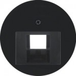 Накладка для 1-местной розетки UAE HAGER-BERKER черная R.x