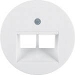 Накладка для 2-местной розетки UAE HAGER-BERKER полярная белизна R.x