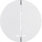 Клавиша двойная HAGER-BERKER с линзой полярная белизна R.x