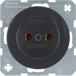 Розетка без заземлюючого контакту HAGER-BERKER 16А/250В чорна R.x