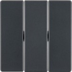 Клавіша потрійна HAGER-BERKER антрацит Q.x