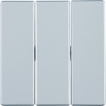 Клавіша потрійна HAGER-BERKER алюміній Q.x