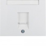 Накладка для супортів HAGER-BERKER під модуль RJ12/RJ45 полярна білизна К.1