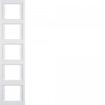 Рамка п'ятимісцева вертикальна HAGER-BERKER полярна білизна К.1