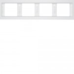 Рамка четверна горизонтальна HAGER-BERKER полярна білизна К.1