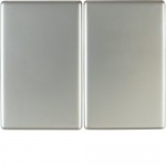 Клавіша подвійна HAGER-BERKER нержавіюча сталь К.5