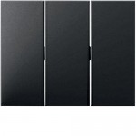 Клавіша потрійна HAGER-BERKER антрацит К.1