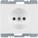 Розетка без заземл. контактом HAGER-BERKER 16А/250В полярна білизна К.1