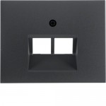 Накладка для розетки UAE/E-DAT HAGER-BERKER антрацит К.1