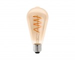 Led лампа DELUX ST64 8w E27 amber spiral FIL 2700K світлодіодна