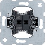 Механізм двоклавішного вимикача  кнопка HAGER-BERKER роздільна вхідна клема 2Н.В. 10А/250В