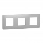 Рамка SCHNEIDER Unica Studio 3 пости алюміній