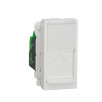 Розетка комп'ютерна SCHNEIDER Unica NEW RJ45 (кат. 6) екран. 1 мод. біла