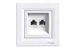 Розетка SCHNEIDER ASFORA EPH4800121 комп. 2-я RJ45 кат.6 белая