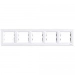 Рамка SCHNEIDER ASFORA EPH5800521 п'ятимісна біла