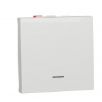 Вимикач (перемикач) SCHNEIDER Unica NEW 1 кл. з можл. підсв. 2 мод. 10А сх.6 білий