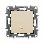Вимикач LEGRAND Etika 1-клавішний з підсвіткою 10АХ/250В слонова кістка