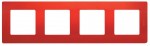 Рамка LEGRAND Etika 4 пости червона