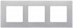 Рамка LEGRAND Etika 3 пости алюминий