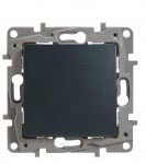 Вимикач LEGRAND Etika 1-клавішний 10АХ/250В антрацит