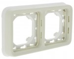Суппорт с рамкой LEGRAND Plexo 2-местный IP55 белый