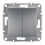 Вимикач SCHNEIDER ASFORA EPH0600162 перемикач 2кл. сталь