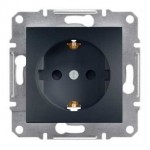 Розетка SCHNEIDER ASFORA EPH2900271 з з/к зі шторками антрацит