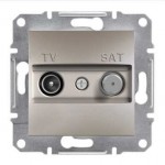 Розетка SCHNEIDER ASFORA EPH3400469 TV-SAT кінцева (1 дБ) бронза