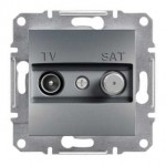 Розетка SCHNEIDER ASFORA EPH3400462 TV-SAT кінцева (1 дБ) сталь