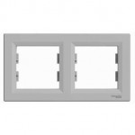 Рамка SCHNEIDER ASFORA EPH5800261 подвійна алюміній