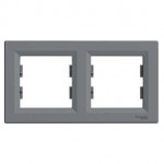 Рамка SCHNEIDER ASFORA EPH5800262 подвійна сталь