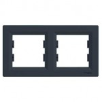 Рамка SCHNEIDER ASFORA EPH5800271 подвійна антрацит