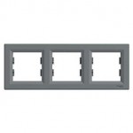 Рамка SCHNEIDER ASFORA EPH5800362 потрійна сталь