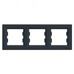 Рамка SCHNEIDER ASFORA EPH5800371 потрійна антрацит
