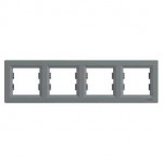 Рамка SCHNEIDER ASFORA EPH5800462 чотиримісна сталь