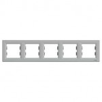 Рамка SCHNEIDER ASFORA EPH5800561 п'ятимісна алюміній